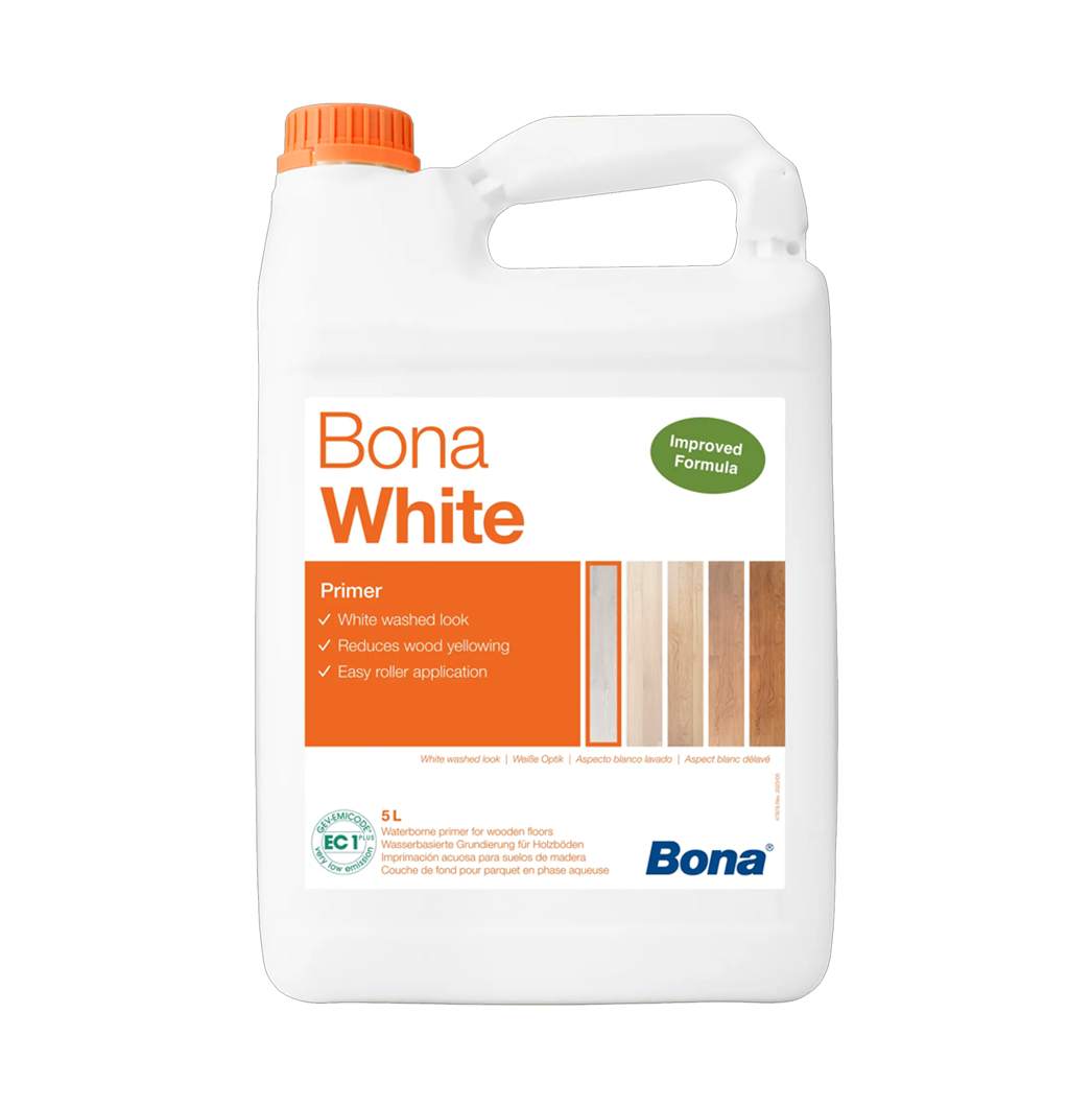 Bona White 5 L – hvitpigmentert grunningslakk