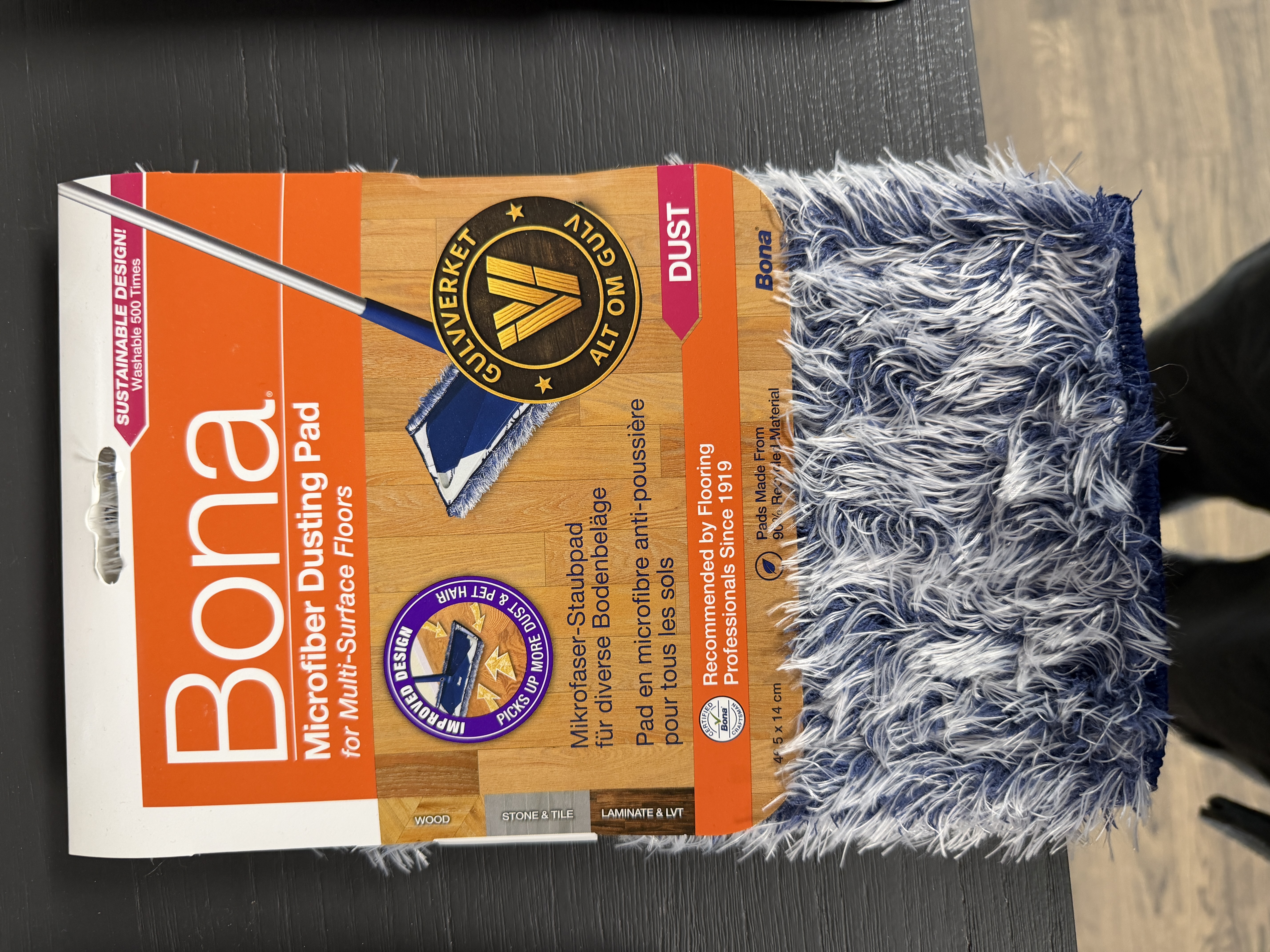 Bona Microfiber Dusting Pad til tørrmopping av parkett og harde gulv